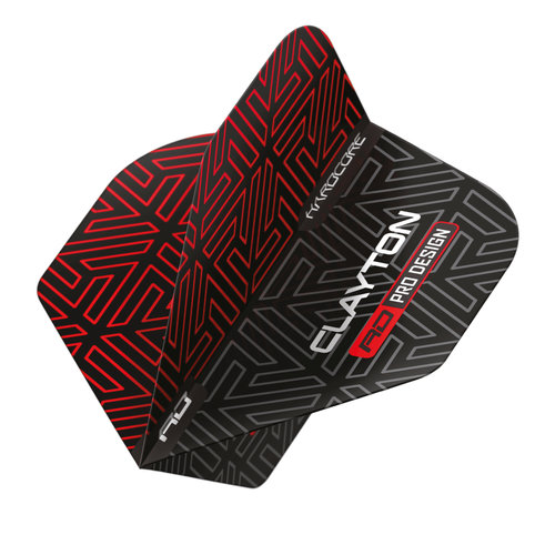 Red Dragon Red Dragon Jonny Clayton Hardcore Premium Red & Black - Dart Flights