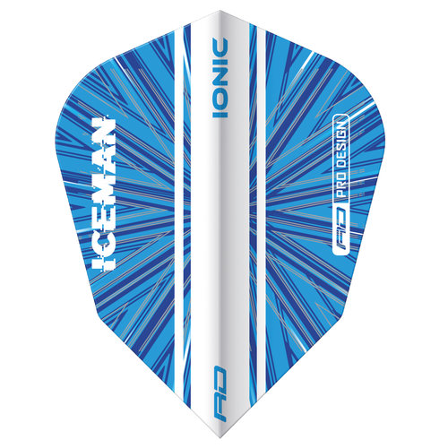 Red Dragon Red Dragon Gerwyn Price Hardcore Ionic Blue Burst V-Standard - Dart Flights