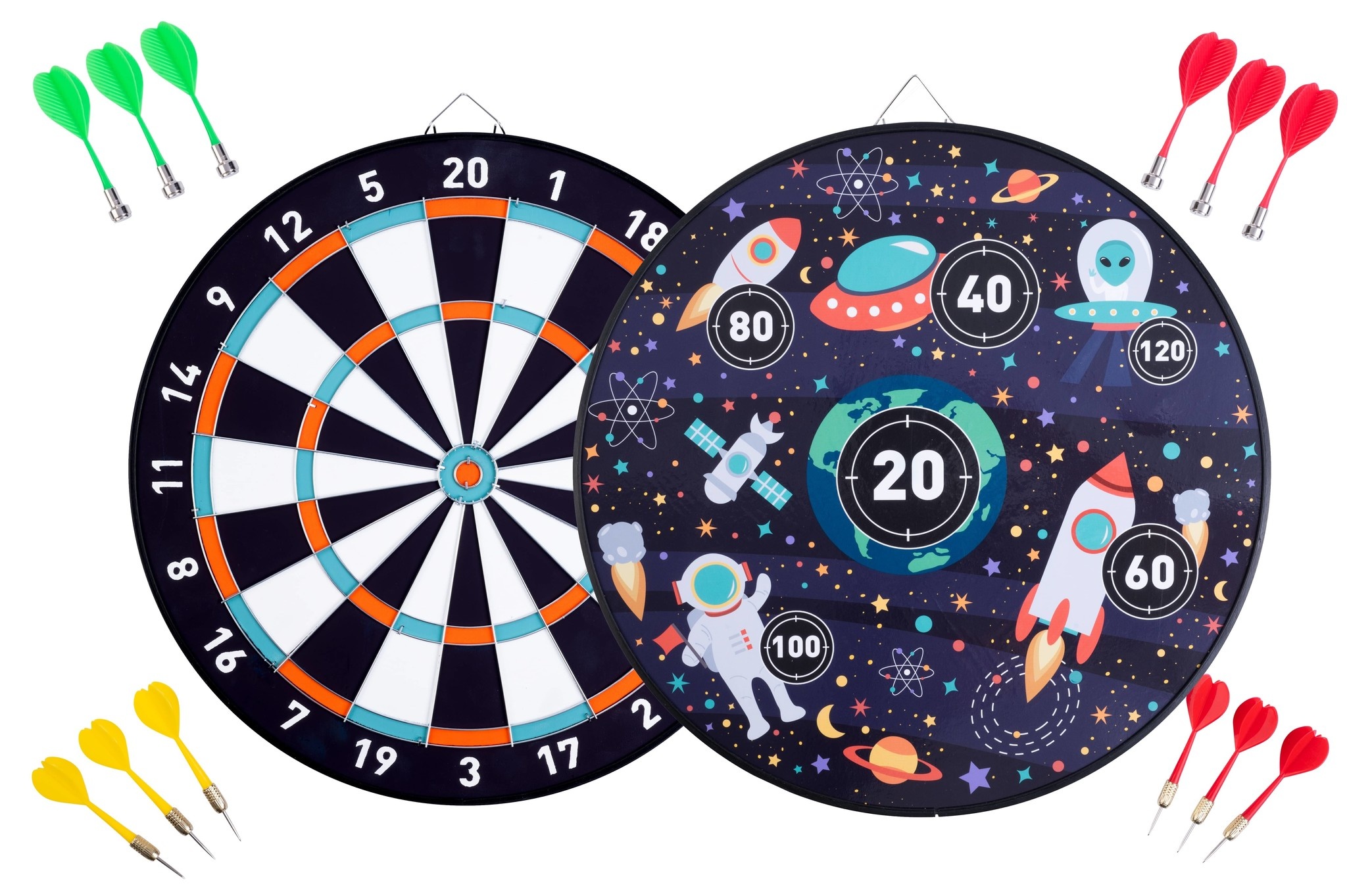 Doppelseitiges Space Kinder EinsteigerDartboard