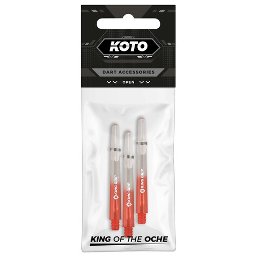 KOTO KOTO King Grip Colors Red Clear - Dart Shafts