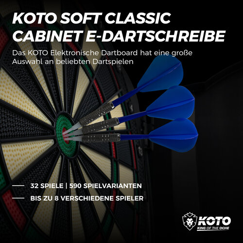 KOTO KOTO Soft Classic Cabinet Elektronische Dartscheibe