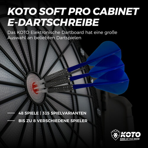 KOTO KOTO Soft Pro Cabinet Elektronische Dartscheibe