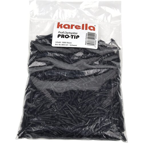 Karella Karella 2BA Softdarts Dart Points Black Small - 1000 Pack