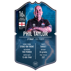 Ultimate Darts Card Phil Taylor