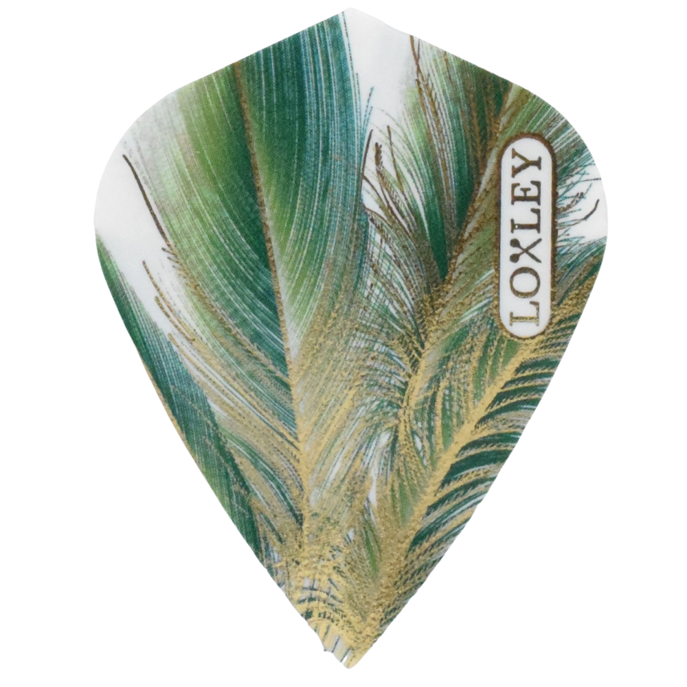 Loxley Feather Green & Gold Kite Dart Flights