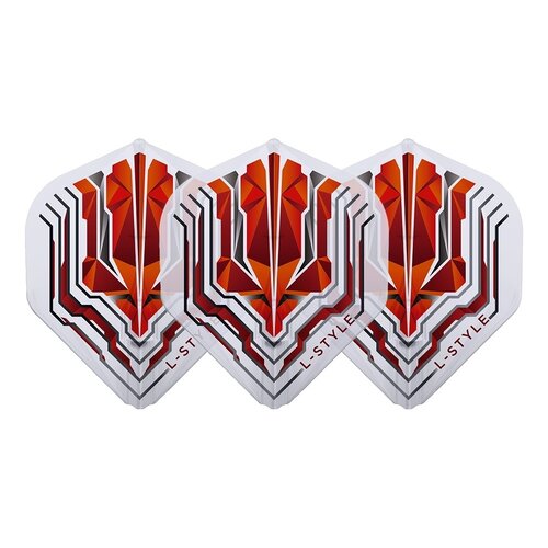 L-Style L-Style Champagne Flight EZ L1 Standard Origin Series Clear Red - Dart Flights