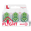 L-Style L-Style Champagne Flight EZ L1 Standard Origin Series Clear Green - Dart Flights