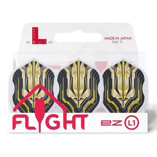L-Style L-Style Champagne Flight EZ L1 Standard Origin Series Clear Gold - Dart Flights