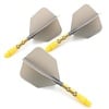 CUESOUL Cuesoul - ROST T19 Integrated Dart Flights - Big Wing - Grey Yellow - Dart Flights