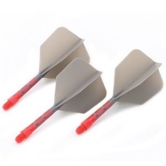 Cuesoul - ROST T19 Integrated Dart Flights - Big Wing - Grey Red