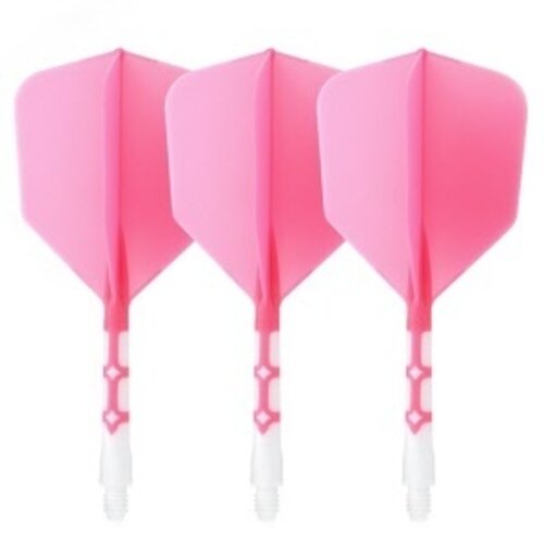 CUESOUL Cuesoul - ROST T19 Integrated Dart Flights - Big Wing - Pink White - Dart Flights