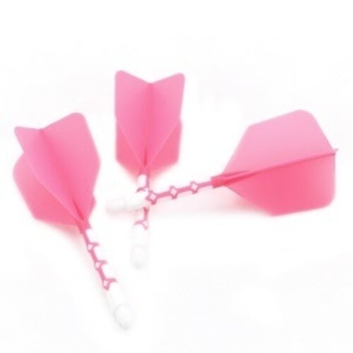 CUESOUL Cuesoul - ROST T19 Integrated Dart Flights - Big Wing - Pink White - Dart Flights