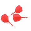 CUESOUL Cuesoul - ROST T19 Integrated Dart Flights - Big Wing - Red Clear - Dart Flights