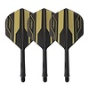 CUESOUL Cuesoul - Tero Flight System AK5 Rost Golden Pattern - Black Standard - Dart Flights