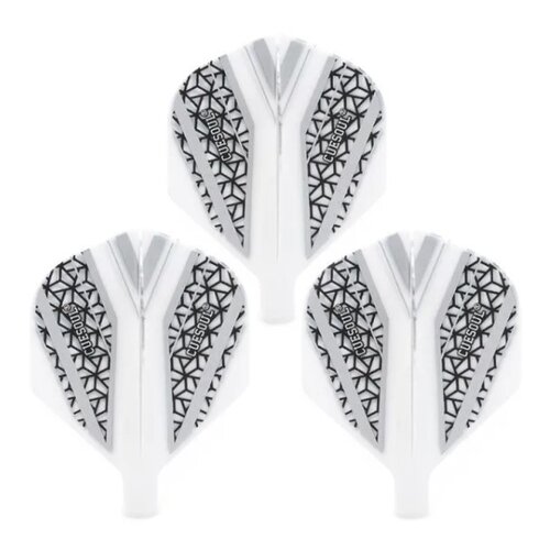 CUESOUL Cuesoul - Tero Flight System AK4 Black Pattern - White Standard - Dart Flights