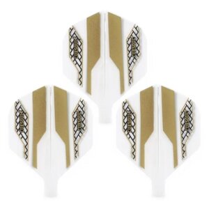 Cuesoul - Tero Flight System AK4 Golden Pattern - White Standard - Dart Flights