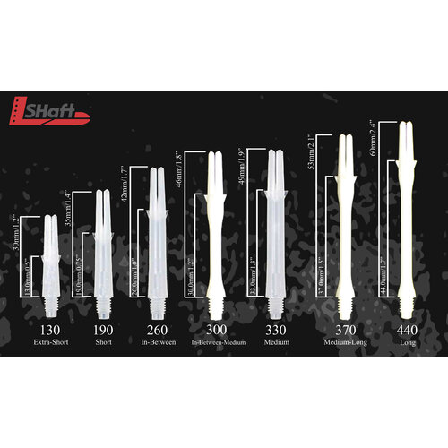 L-Style L-Style L-Shaft Silent Spinning White - Dart Shafts