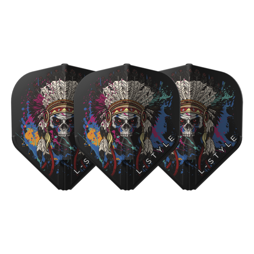 L-Style L-Style Champagne Flight EZ L1 Chief Skull Black - Dart Flights