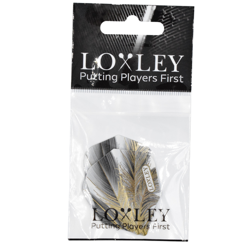 Loxley Loxley Feather Grey & Gold NO6 - Dart Flights