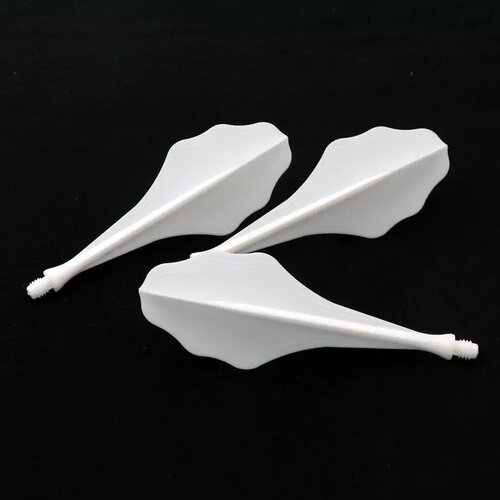 CUESOUL Cuesoul - TRAJ AK8 Integrated Dart Flights - Cloud Shape - White - Dart Flights