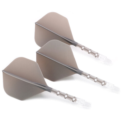 CUESOUL Cuesoul - ROST T19 Integrated Dart Flights - Standard Shape - Clear Grey - Dart Flights