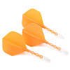CUESOUL Cuesoul - ROST T19 Integrated Dart Flights - Standard Shape - Clear Orange - Dart Flights