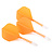 Cuesoul - ROST T19 Integrated Dart Flights - Standard Shape - Clear Orange - Dart Flights