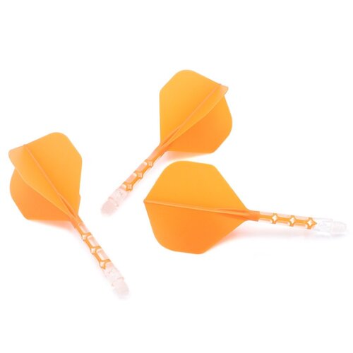 CUESOUL Cuesoul - ROST T19 Integrated Dart Flights - Standard Shape - Clear Orange - Dart Flights