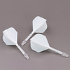 CUESOUL Cuesoul - ROST T19 Integrated Dart Flights - Standard Shape - Clear White - Dart Flights