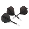 CUESOUL Cuesoul - ROST T19 Integrated Dart Flights - Standard Shape - Clear Black - Dart Flights