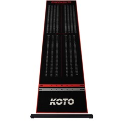 KOTO Carpet Checkout Rot + Oche 285 x 60cm Dartmatte