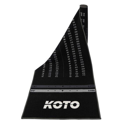 KOTO KOTO Carpet Checkout Grau + Oche 285 x 80cm Dartmatte