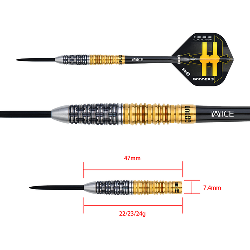 ONE80 ONE80 Gunner 3 Lourence Ilagan Black Gold 90% - Steeldarts