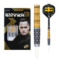 ONE80 Gunner 3 Lourence Ilagan Black Gold 90% Softdarts