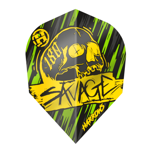 Harrows Harrows Savage Yellow Green NO6 - Dart Flights