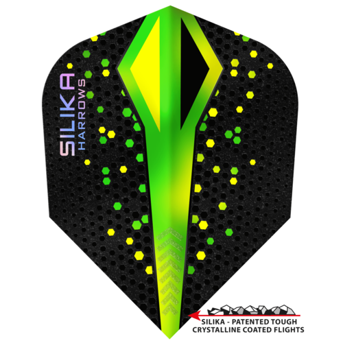 Harrows Harrows Silika Color Shift Green NO6 Tough Crystalline Coated - Dart Flights