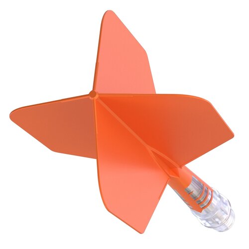 CUESOUL Cuesoul ROST T19 Integrated Dart Flights Big Wing Carbon Orange - Dart Flights