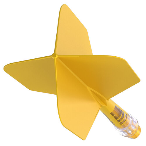 CUESOUL Cuesoul ROST T19 Integrated Dart Flights Big Wing Carbon Yellow - Dart Flights