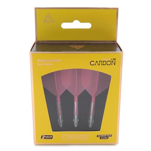 CUESOUL Cuesoul ROST T19 Integrated Dart Flights Big Wing Carbon Pink - Dart Flights