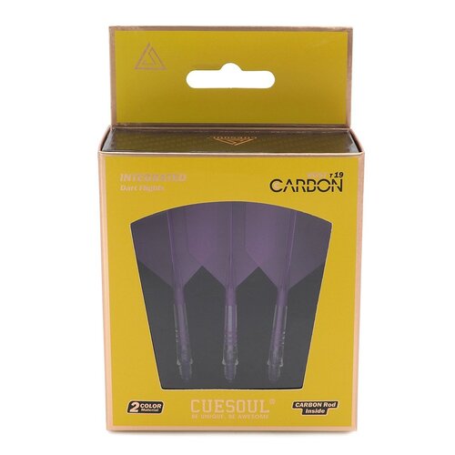 CUESOUL Cuesoul ROST T19 Integrated Dart Flight Big Wing Carbon Purple - Dart Flights