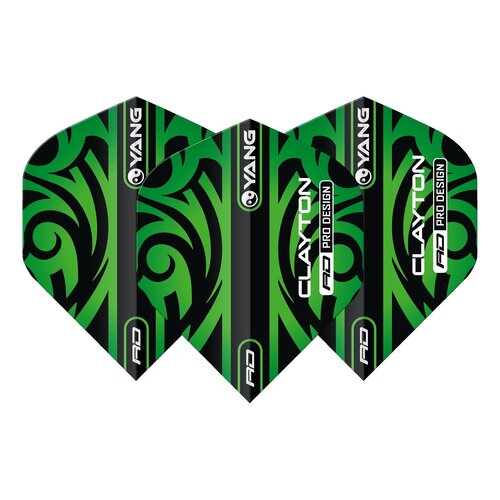 Red Dragon Red Dragon Jonny Clayton Yin Yang Red Green - Dart Flights