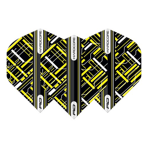 Red Dragon Red Dragon Hardcore Radical Black Yellow - Dart Flights