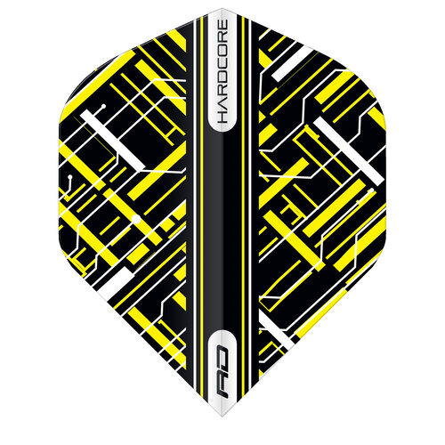 Red Dragon Red Dragon Hardcore Radical Black Yellow - Dart Flights