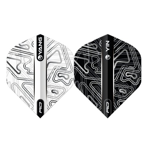 Red Dragon Red Dragon Yin Yang White Black - Dart Flights