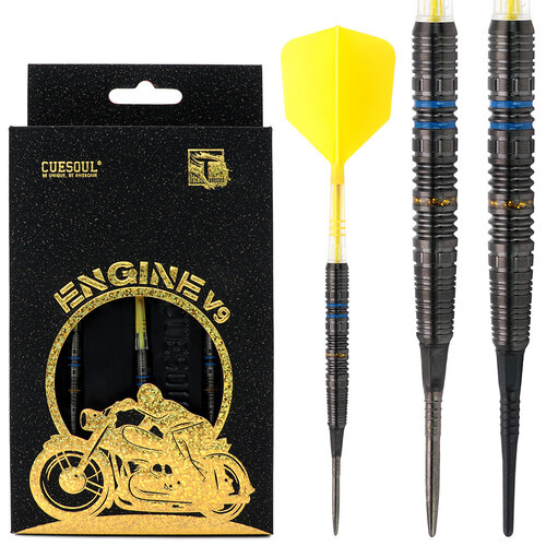 CUESOUL Cuesoul Engine V9 Gold Hope 90% Softdarts Steel Tip - Steeldarts