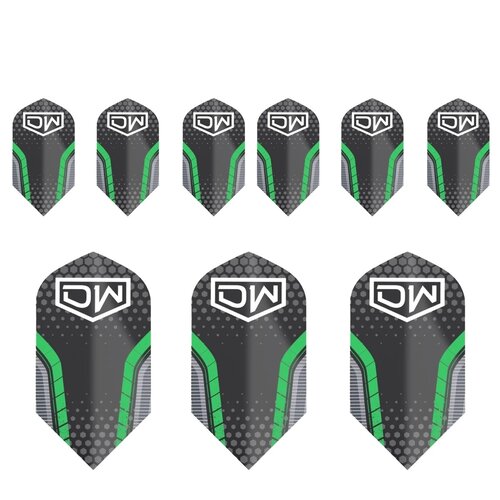 DW Original DW Avenger 01 Green 3 Set Slim - Dart Flights