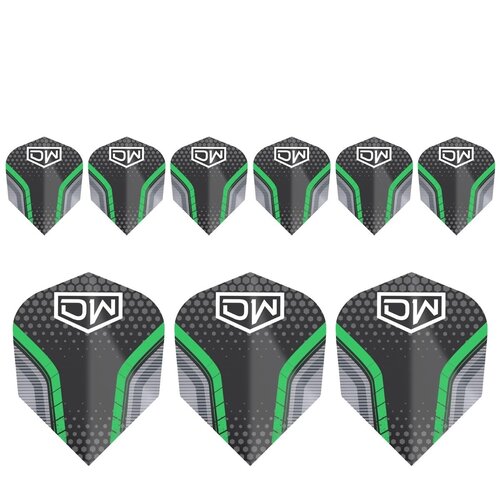 DW Original DW Avenger 01 Green 3 Set NO6 - Dart Flights