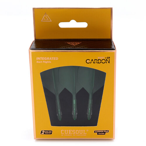 CUESOUL Cuesoul ROST T19 Integrated Dart Flights Big Standard Wing Carbon Green - Dart Flights