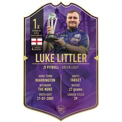 Ultimate Darts Card Luke Littler Runner Up WC 2024