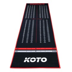 KOTO Carpet Check Out Rot 285 x 80 cm Dartmatte